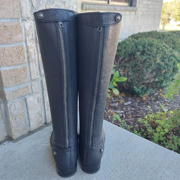 Frye Melissa Black Leather Boots Women's Size 8.5 - Picture 3 of 8